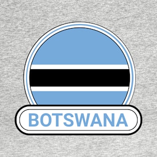 Botswana Country Badge - Botswana Flag T-Shirt